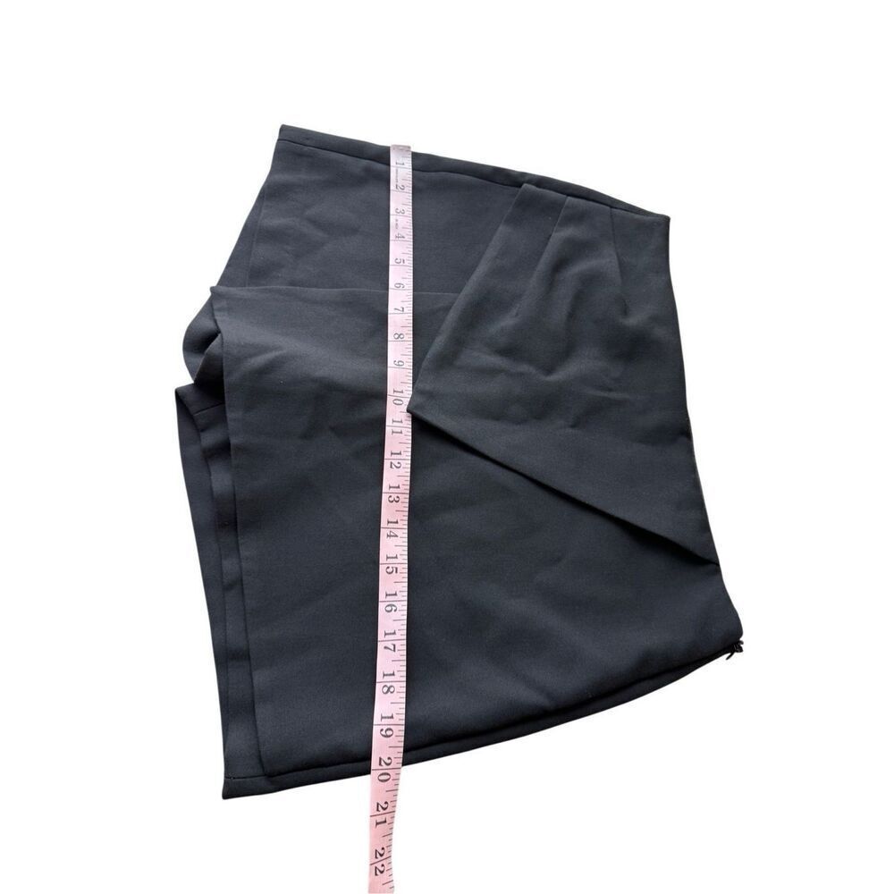 Zara Basic Collection Black Asymmetrical Skort Si… - image 8